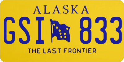 AK license plate GSI833