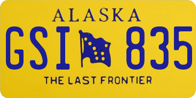 AK license plate GSI835