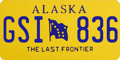 AK license plate GSI836