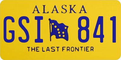 AK license plate GSI841