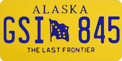 AK license plate GSI845