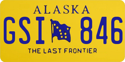 AK license plate GSI846