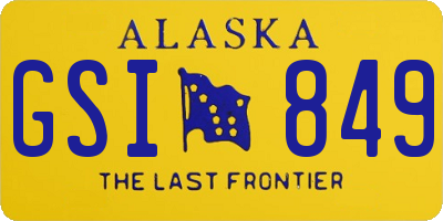 AK license plate GSI849