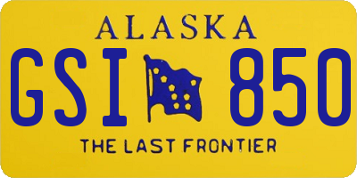 AK license plate GSI850