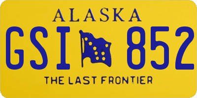 AK license plate GSI852