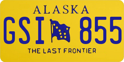 AK license plate GSI855