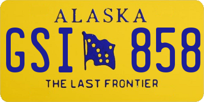 AK license plate GSI858