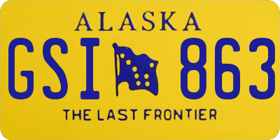 AK license plate GSI863