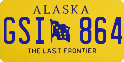 AK license plate GSI864