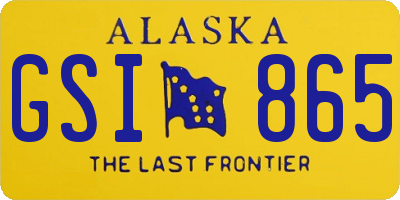 AK license plate GSI865