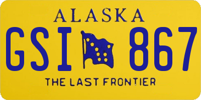 AK license plate GSI867