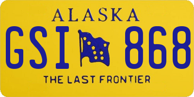 AK license plate GSI868