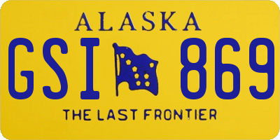 AK license plate GSI869