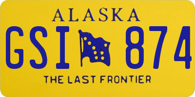 AK license plate GSI874