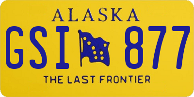 AK license plate GSI877