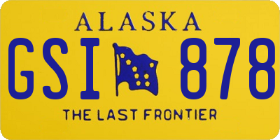 AK license plate GSI878