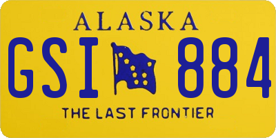 AK license plate GSI884