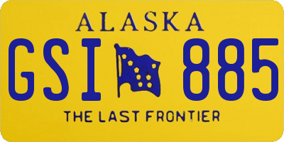 AK license plate GSI885