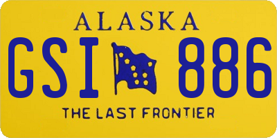 AK license plate GSI886