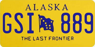 AK license plate GSI889