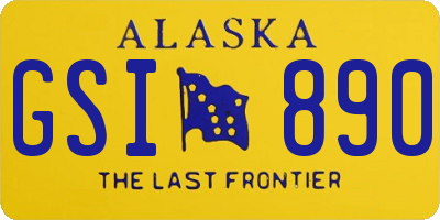 AK license plate GSI890