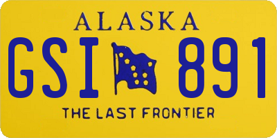AK license plate GSI891