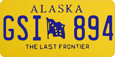 AK license plate GSI894