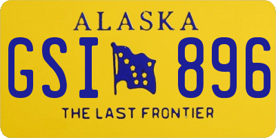 AK license plate GSI896