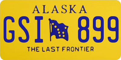 AK license plate GSI899