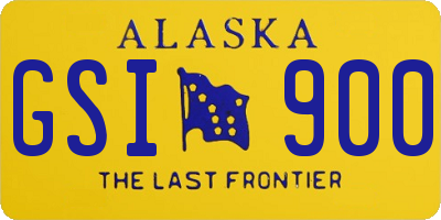 AK license plate GSI900