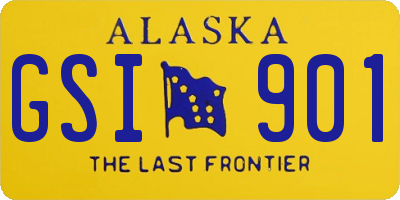 AK license plate GSI901