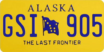 AK license plate GSI905