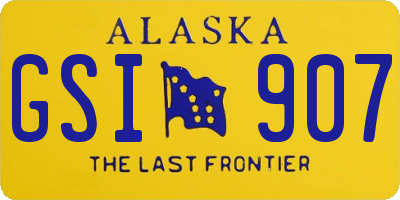 AK license plate GSI907