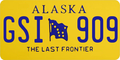 AK license plate GSI909