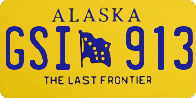 AK license plate GSI913