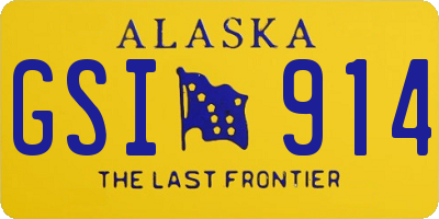 AK license plate GSI914