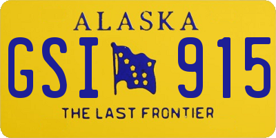 AK license plate GSI915