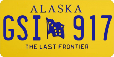 AK license plate GSI917