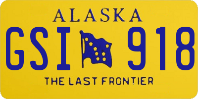 AK license plate GSI918