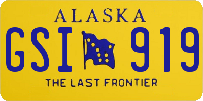 AK license plate GSI919