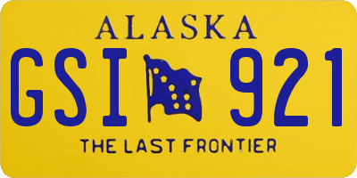 AK license plate GSI921