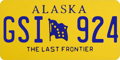 AK license plate GSI924