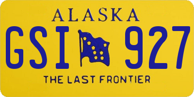 AK license plate GSI927