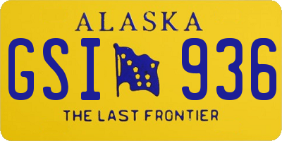 AK license plate GSI936