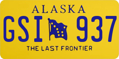 AK license plate GSI937