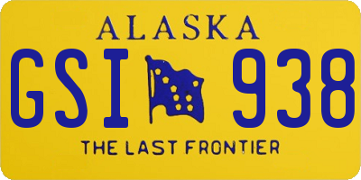 AK license plate GSI938