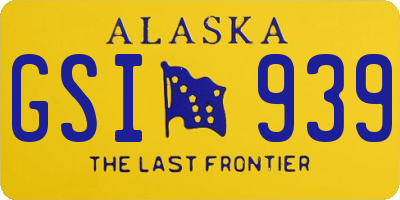 AK license plate GSI939