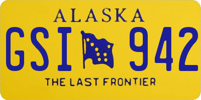 AK license plate GSI942