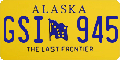 AK license plate GSI945