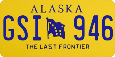 AK license plate GSI946